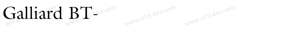 Galliard BT字体转换